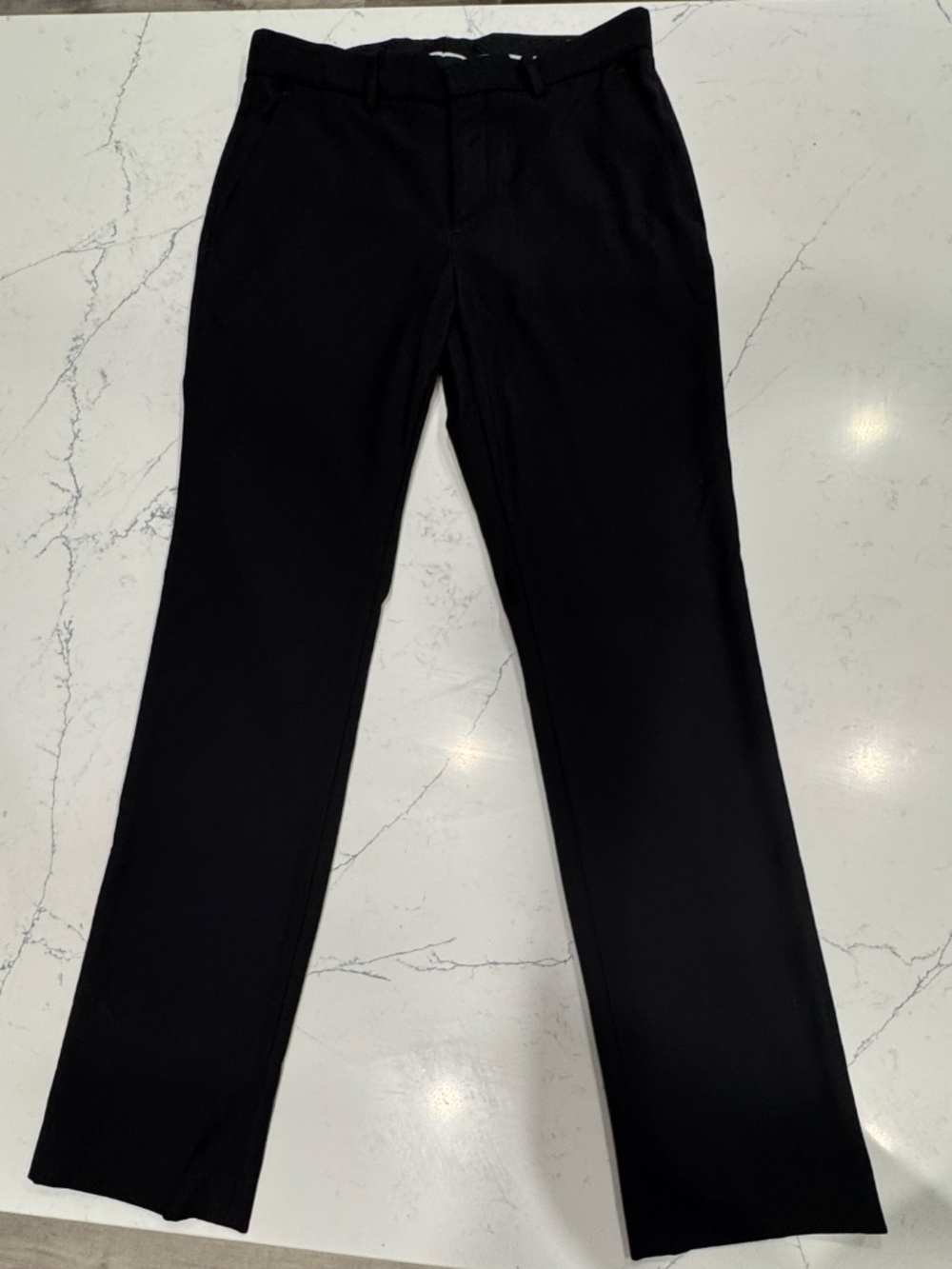 Mens 29x32 flat front Slim dress pants Black - Picture 2 of 5